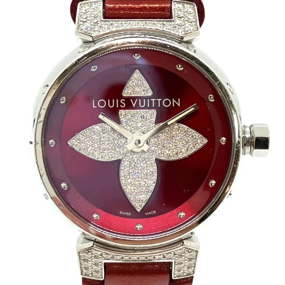 Louis Vuitton Tambour Forever watch with diamond lugs, total weight 36.5g, st...
